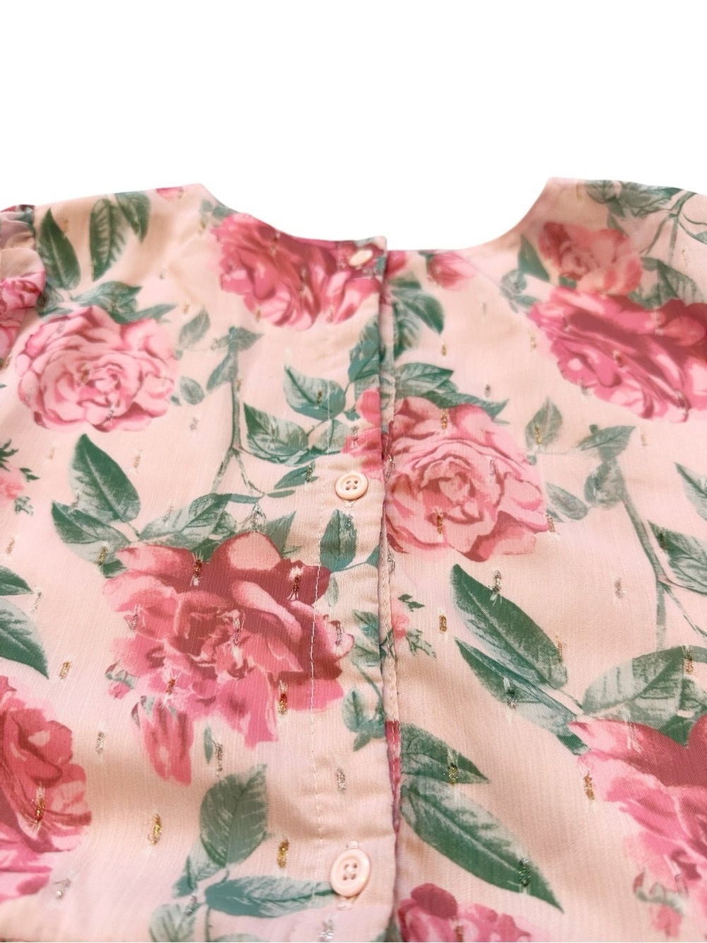 Nordstrom | Floral Sparkle Long Sleeve Dress (8) - Picture 5 of 7